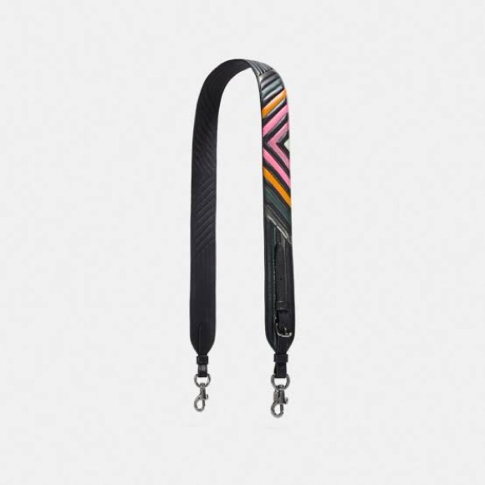 Coach multicolor leather novelty strap